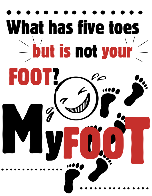 What has five toes, but is not your foot?? My Foot. lol